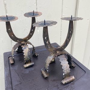 Spanish hand crafted two vintage candle sticks. Just one was sold here for $50